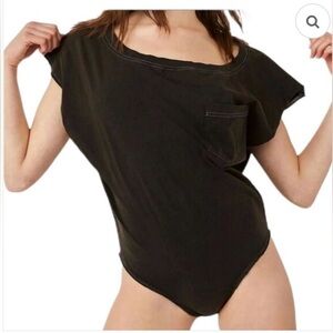 🆕 Free People Intimately‎ Road Trip Bodysuit. Size Large. Black. NWT